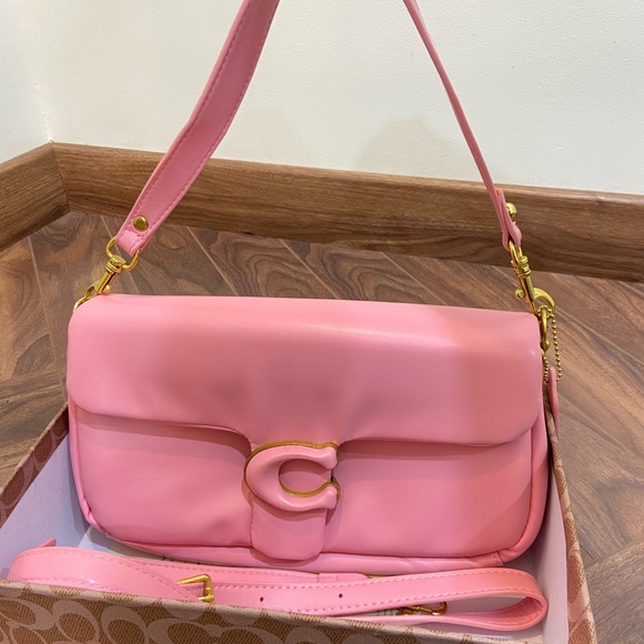 Coach Handbags - Pink Coach cushion bag | medium sized | A1 first copy
